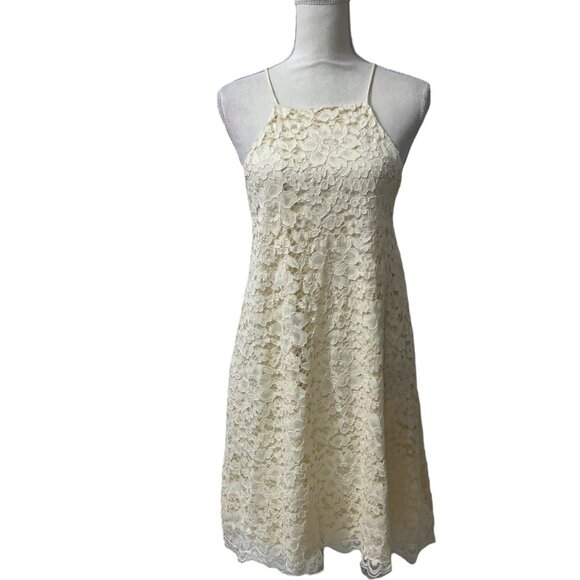 NBD X Revolve Bria Ivory Lace Overlay Halter Dress Size M‎ NWT - Picture 5 of 11